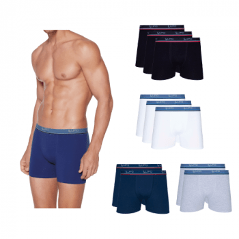 Kit com 10 Cuecas Boxer Lupo Algodão Masculina (Adulto)