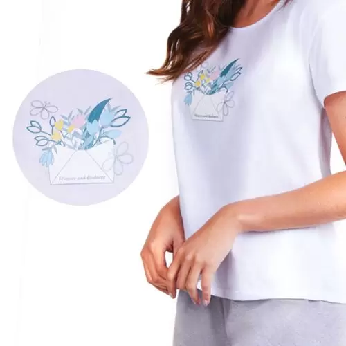 Pijama adulto feminino Lupo flower